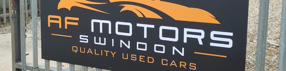 Sign for AF Motors Swindon